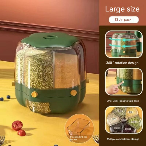 L green Grain Rotating Rice Bucket