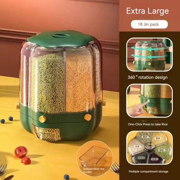 XL green Grain Rotating Rice Bucket
